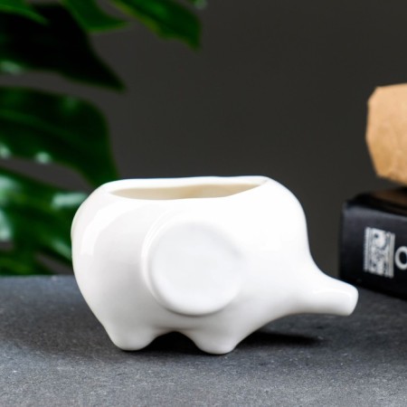 Pot "Elephant White" 10x7x6.5cm-2