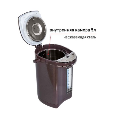 Thermopotes JVC JK-TP1040, 1200W, 2 methods of water supply, 5 l, brown color-9