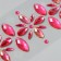 Sticker of rhinestones plastic "Flowers" raspberry 25x8.5 cm