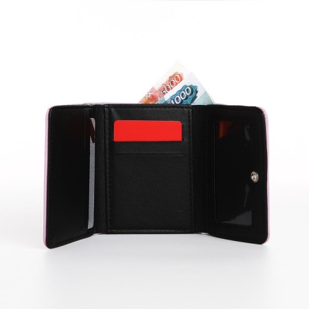 Women's wallet on the button, lilac color-5