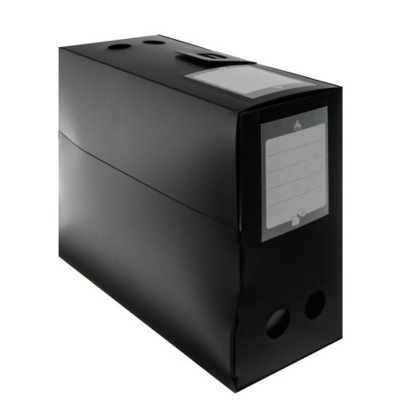 A4 archive folder, root of 120 mm, plastic, calligrata, cut fastener, black, up to 1100 sheets-1