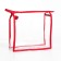 Lightning cosmetic bag, red/transparent color