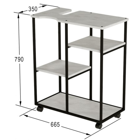 Water stand "Water Loft", 665 × 350 × 790 mm, color white concrete-3