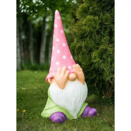 Garden Figure "Dwarf Nevidis" Pink, 43x38x85cm-1