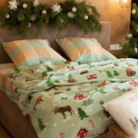 New Year. Bed linen "Ethel" duet Magic time 143*215 cm - 2 pcs, 240*220 cm, 70*70 cm - 2 pcs-12
