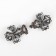 Decorative fastener, 6.5 × 3 cm, black/gray color