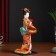 Collectible doll "Geisha in an orange kimono with a fan" 22.5 cm