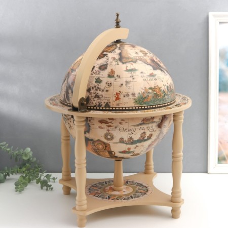 Globus bar is decorative, sand color 43x33x33 cm-5