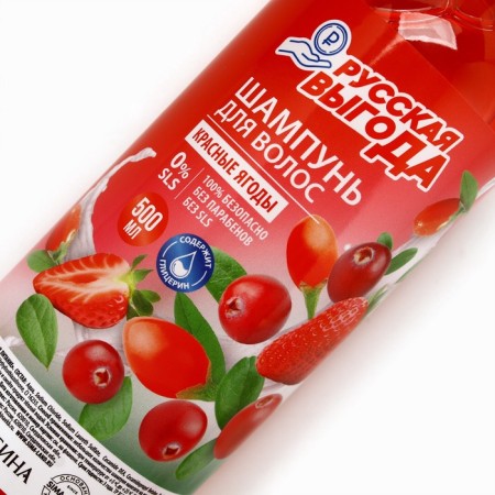 Hair shampoo Russian benefit, 500 ml, aroma of red berries-2