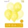 Shar Latex 12 "Happy Birthday", transparent, set 25 pcs., Yellow color