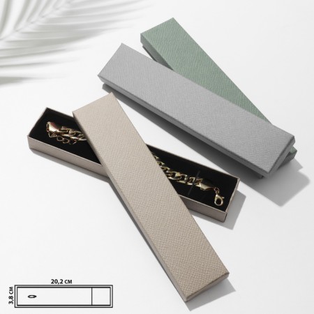Gift box for a bracelet/chain/clock "Square", 21 × 4 (the size of the useful part is 20.2 × 3.8 cm), color mix