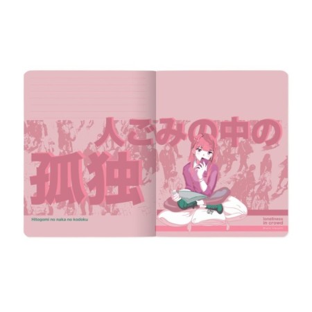 Notebook of 48 sheets in the Manga Anime City cage, covered cardboard, lamination Soft Touch, block 65 g/m2 mix-7