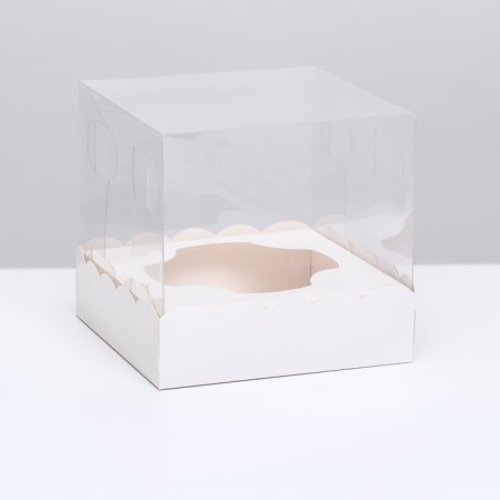 Packaging for confectionery with a lodge, white, 15 x 15 x 14 cm