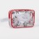 Cosmetic bag with lightning, red color