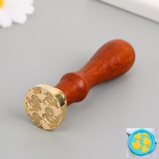 Printing for wax with a wooden handle 