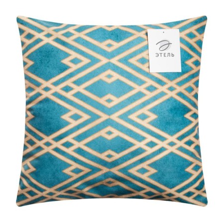 Pillowcase decorative Ethel "Emerald" 40x40 cm, velor, 100% p/e-5