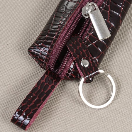K-124-98 Case for K-124 keys, burgundy crocodile-98-1