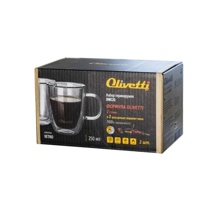 Set of mugs with double walls Olivetti DWC25, 2 pcs, 250 ml-5