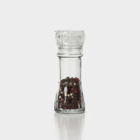 Mill for spices, plastic mechanism, 80 ml, transparent color