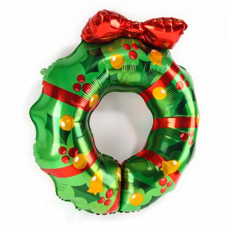 Foil ball 25 "Christmas Wreath"-2