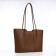 Bag Women's Tout with zipper, brown color