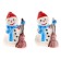 Miniature Puppet "Snowman with a broom", set 2 pcs., Size 1 pc. - 3.3 × 2 cm