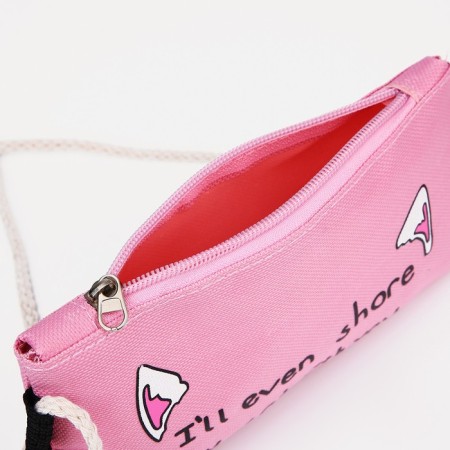 A backpack with a zipper, an outer pocket, a set of a chover, bag, pink color-10