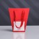 Package-carrier for flowers 10 × 10 × 20 x 18 cm, red