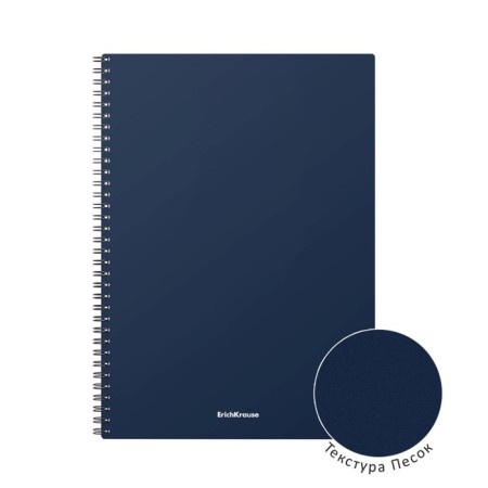 A4 notebook, 60 sheets in a cage on the crest Erichkrause "Classic", a plastic cover, an offset unit, whiteness 100%, mix-5