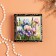 The box "Blunning Irises", black, 10x10 cm, lacquer miniature