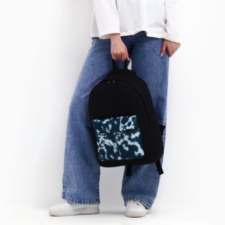 School Youth Backpack "Tidai", 33x13x37, lightning department, n/pocket, black-7