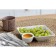 Ceramic dish with a teenerian “Wine”, 18.6 x 17.5 x 4 cm, white color