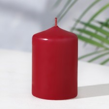 Candle - cylinder, 4 × 6 cm, 9 hours, burgundy