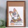 Photo frame wood 35x50 cm, mocha (plastic screen)