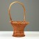 Wicker basket, willow, 29 x 29 x 19 x 45 cm, brown