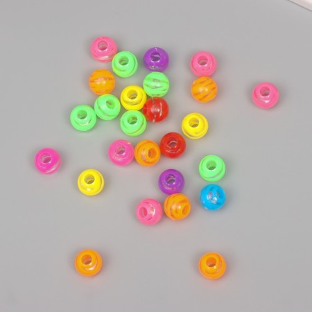 Beads for creativity Plastic "Sall of Zebra" Color Mix set 20 g 1.2x1.2x1.2 cm