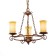 Suspended EVOLUCE lamp. SL122.303.03. Ancora. 3x60 watts, E14, 47x47x40 cm, brown color