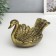 Interior Polystone Swan stand under the brass 21x14x15 cm