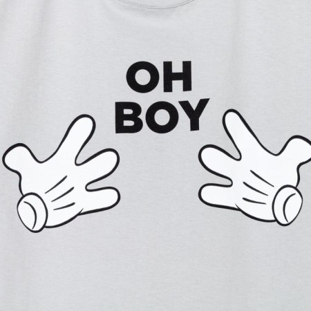 T -shirt "OH Boy" Mickey Mouse, Gray-1