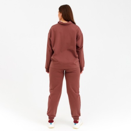 Women's costume (jumper, trousers) minku: casual collection chocolate color, size 48-2