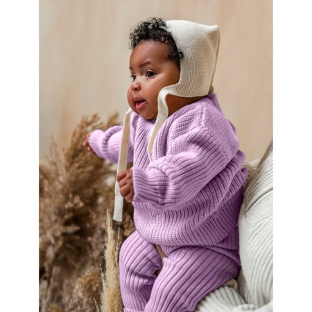 Sweater Knitted Children's Amarobaby Pure Love Buddy, height 68 cm, lilac color-10