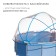 Dome-put on the pool d = 305 cm, h = 150 cm, the color is blue