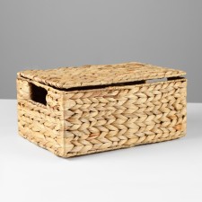Basket with a lid, 32 x 22 x 14 cm, algae, metal