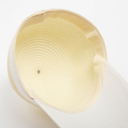Cap female wicker minku Milk color, size 56-58-6