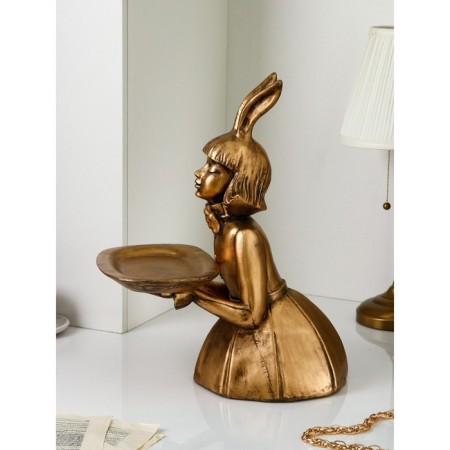 Steam for the little things "Girl", polystone, 51 cm, color gold-3