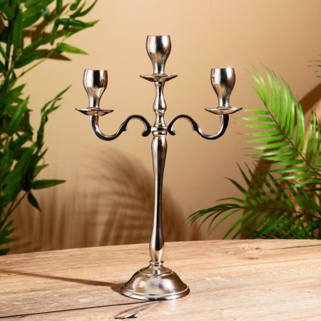 Aluminum "target" for 3 candles 9.5x22x35 cm-1