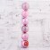 Set of balls plastic D-6 cm, 6 pcs "snowflakes" pink