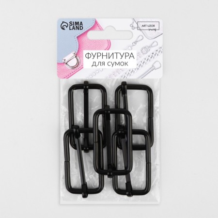The buckle is regulatory, the inner width is 37.5 mm, the thickness is 3.8 mm, 5 pcs, the color is matte black-2