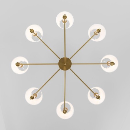 EUROSVET CONSO 60145/8, E14, 8x40W, 900x900x550 mm, brass color, brass-2