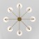 EUROSVET CONSO 60145/8, E14, 8x40W, 900x900x550 mm, brass color, brass